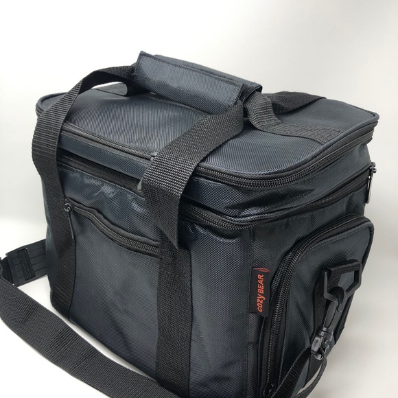 Black Insulated Lunch Cooler Bag - Picture 3 of 7